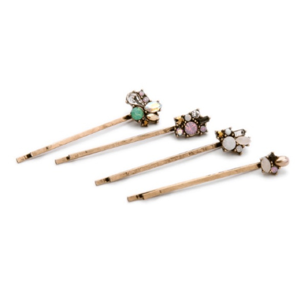 Bobby Hair Pin Set Vintage Floral Design
